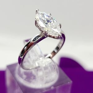 Moissanite 2 Carat Vvsi D Marquise Cut Solitaire Ring